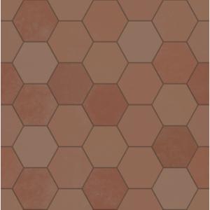 Carrelage hexagonal terre cuite