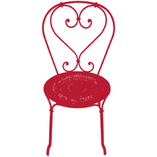Chaise retro rouge