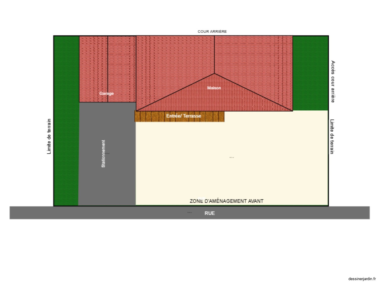 Aménagement plan 1 (cour avant)