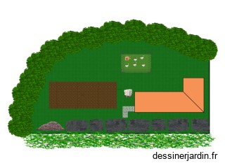 Potager derrière les bâtiments D