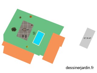 jardin derriere piscine