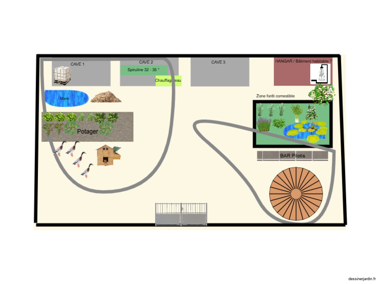 Plan aménagement jardin