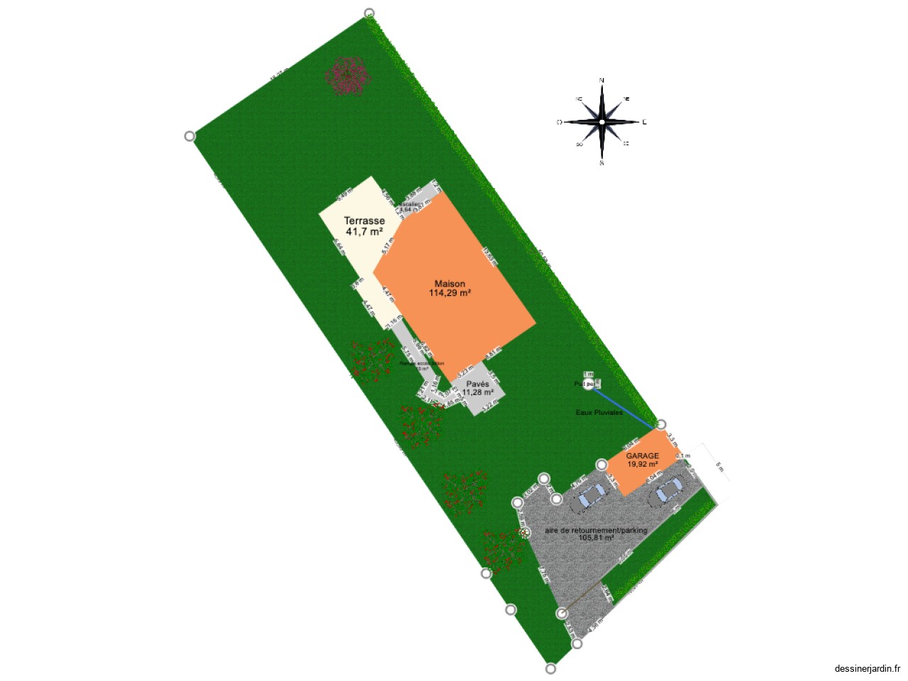 Plan travaux piscine et aménagement terrain correction