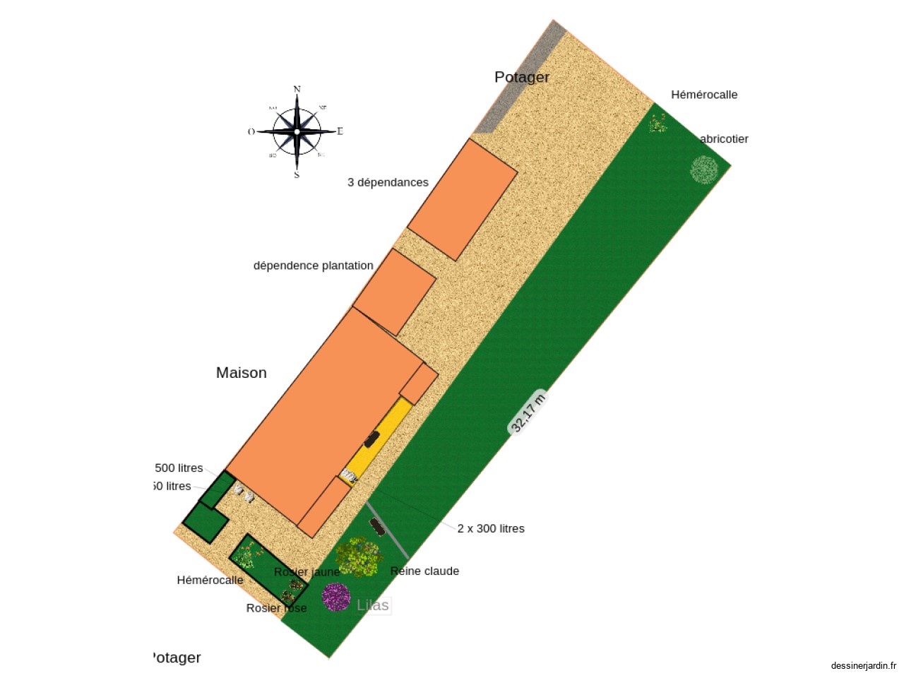 POTAGER EN CARR&Eacute;