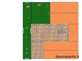 plan de perpective jardin et entre de garage