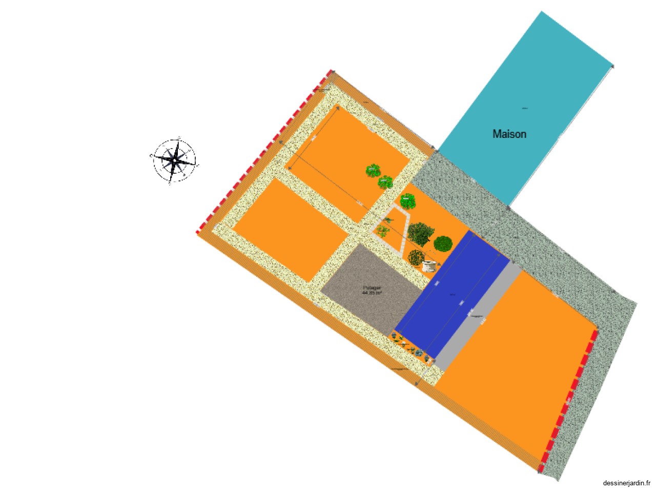 Terrain vue du cadastre 29 12 2025