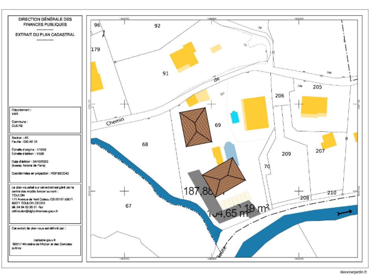 Plan Cuers Chemin saint Eutrope 