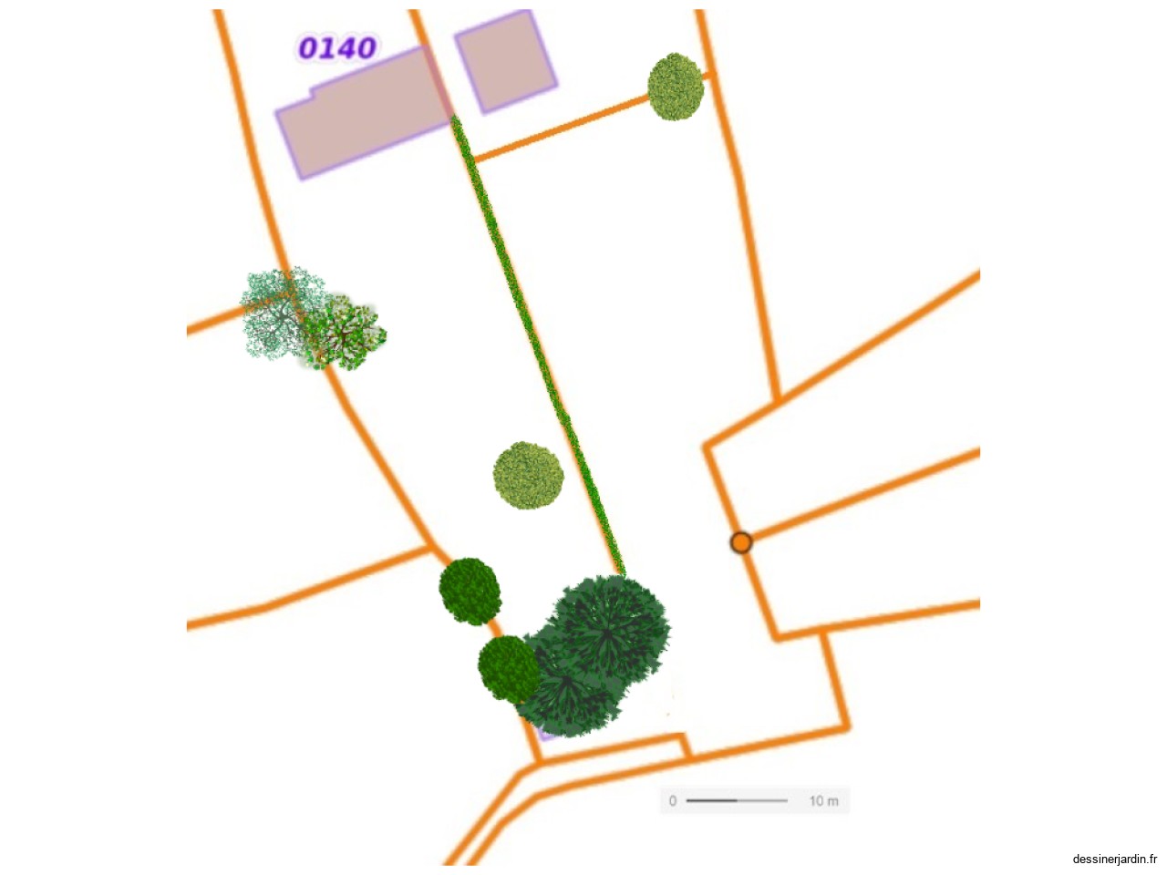Coté verger jardin existant