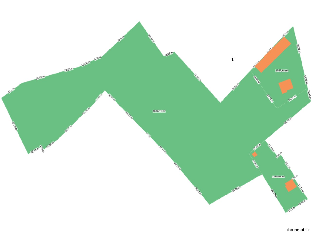 15 (et 11) route du parc Mallouin - Cadastre et bâtiments