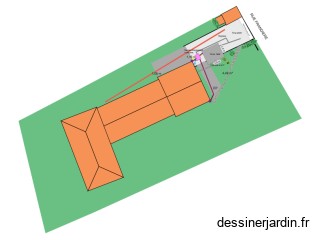Plan de l'entrée Jardin AM212  implantation  Eau pluviale  + cuve entérée+ pompe à eauV4