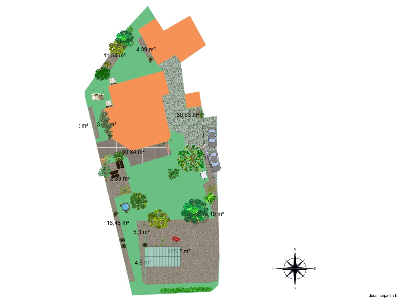 plan maison site dessiner jardin 2