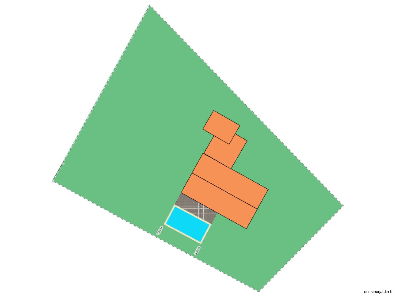 Plan de masse piscine ROUANE