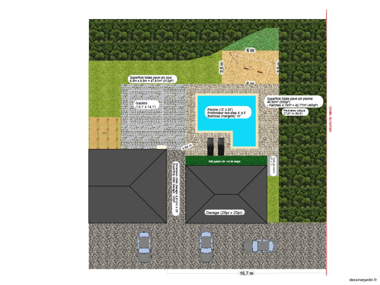 Piscine creusée (Sans dérogation mineure)