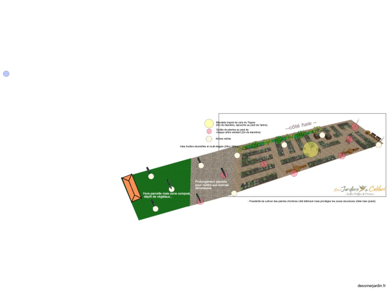 Plan repris avec celui du jardin des colibris