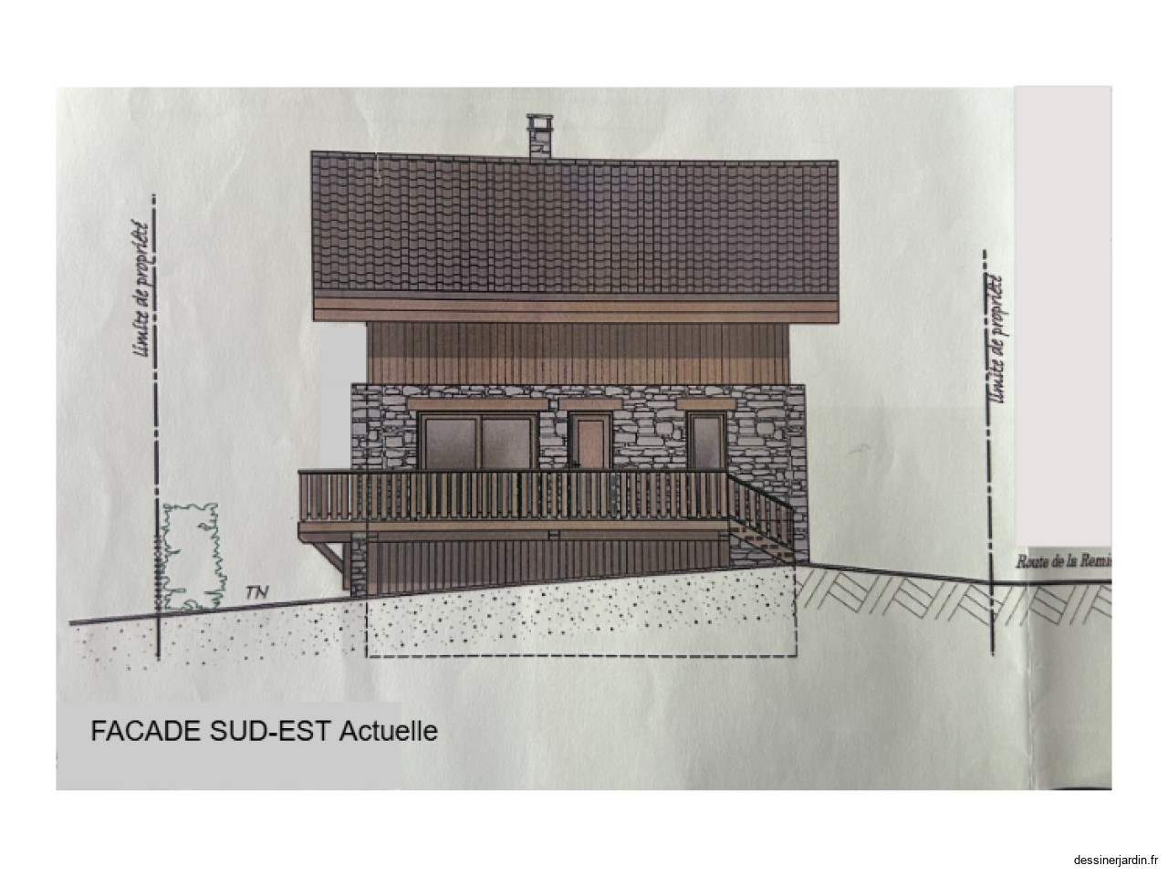 Facade sud-est actuelle