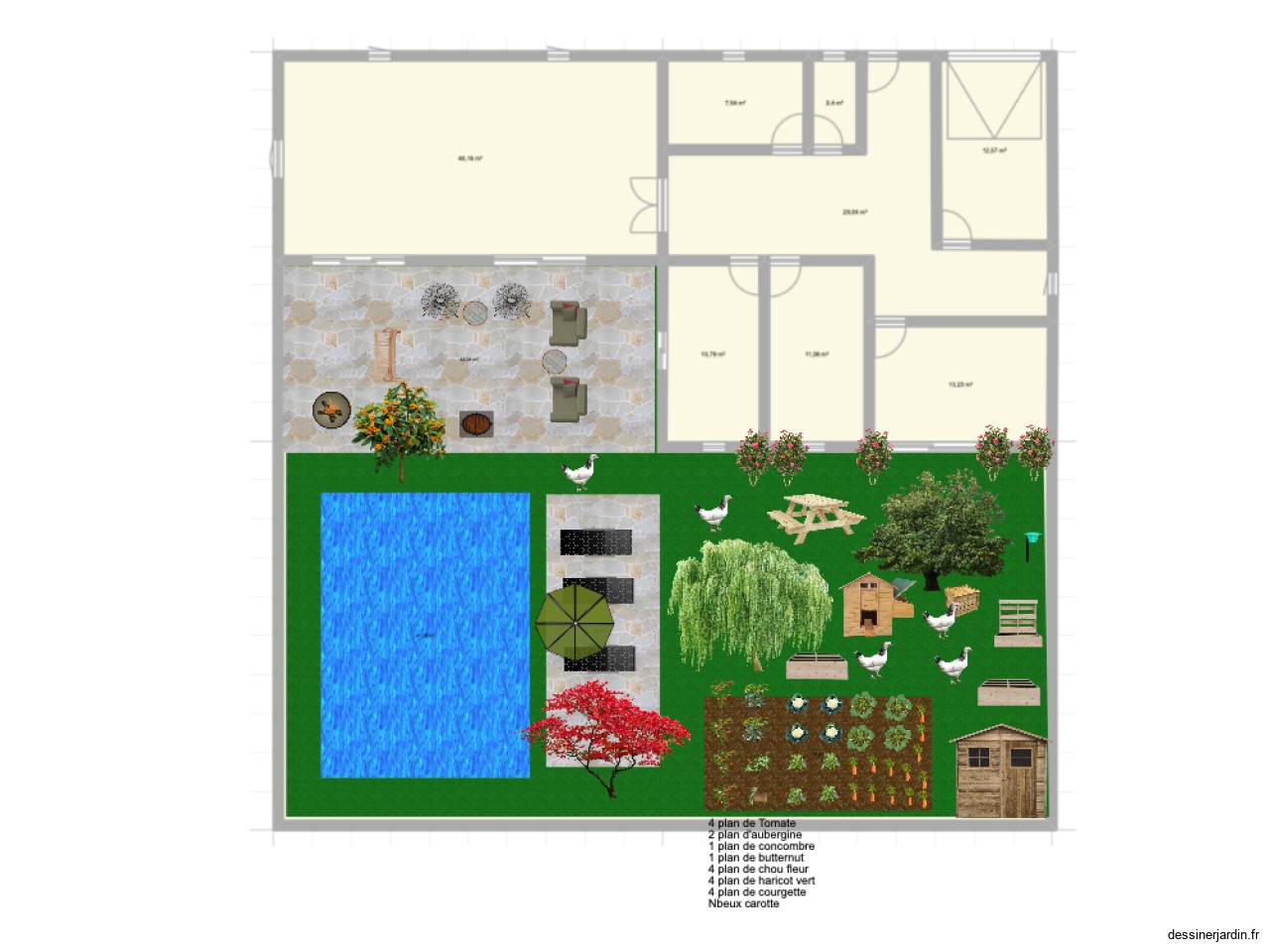 Plan de jardin - Maison Monaco
