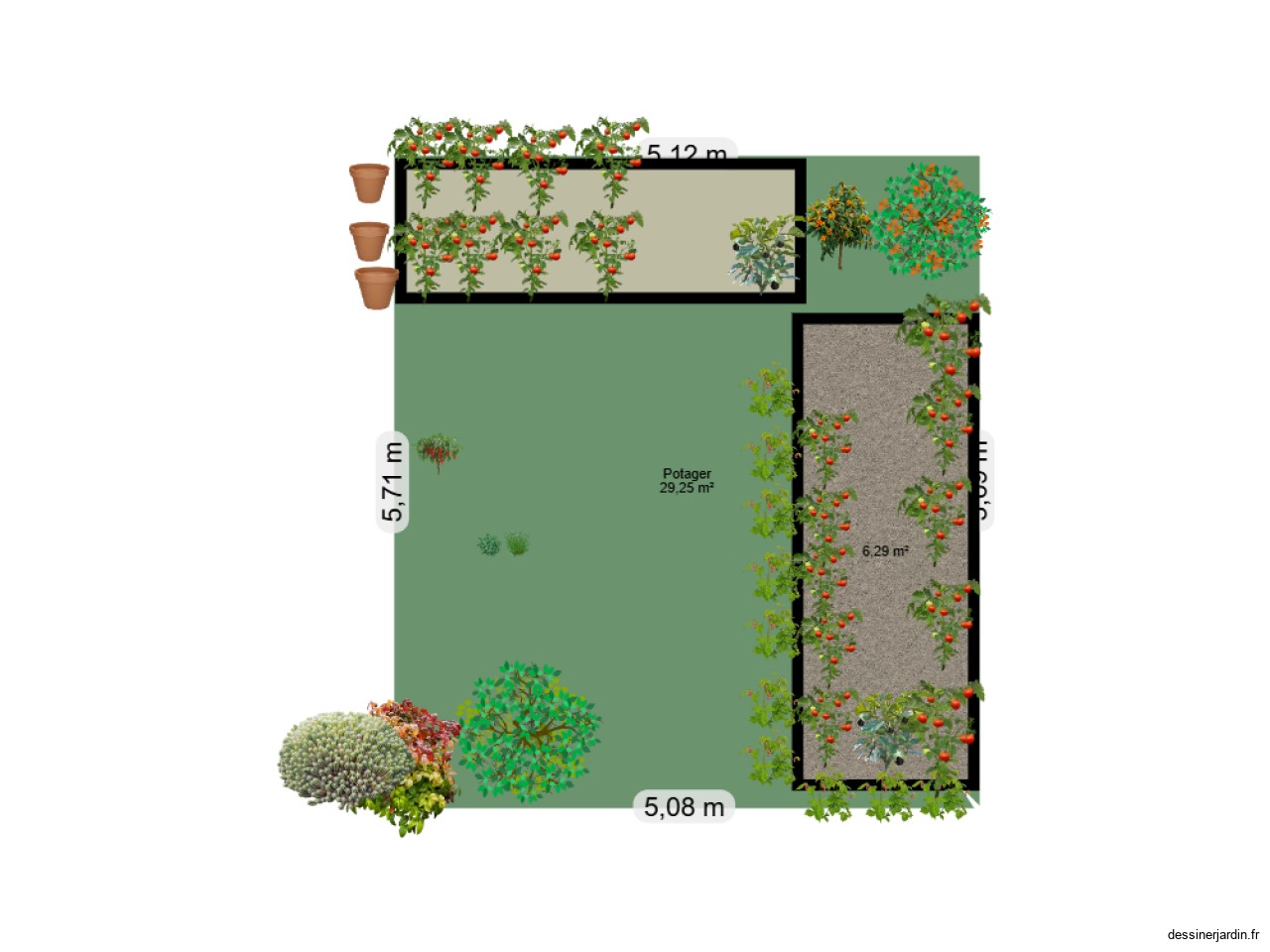 plan jardin printemps 2025 tomates