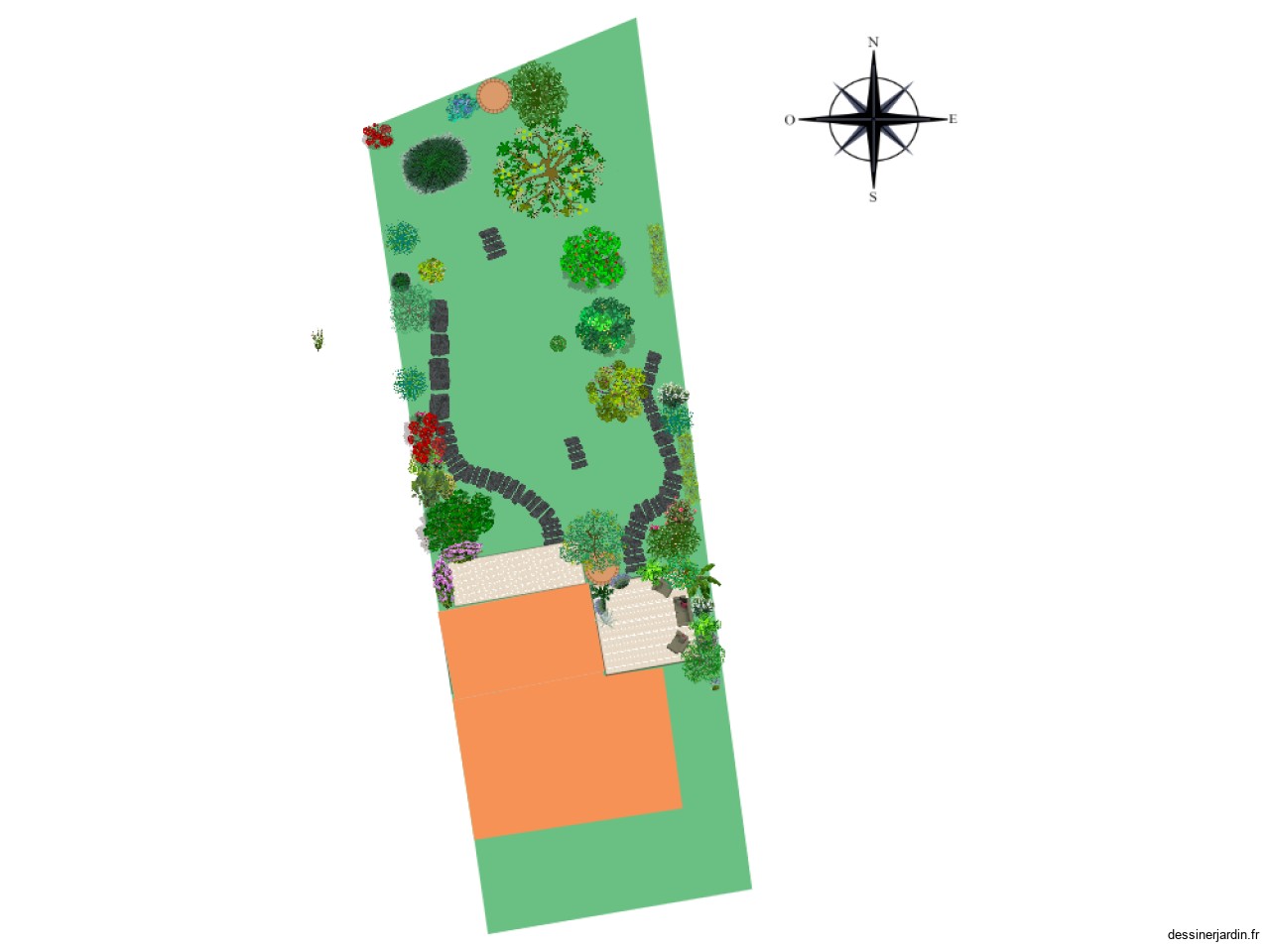 plan du jardin de la maison