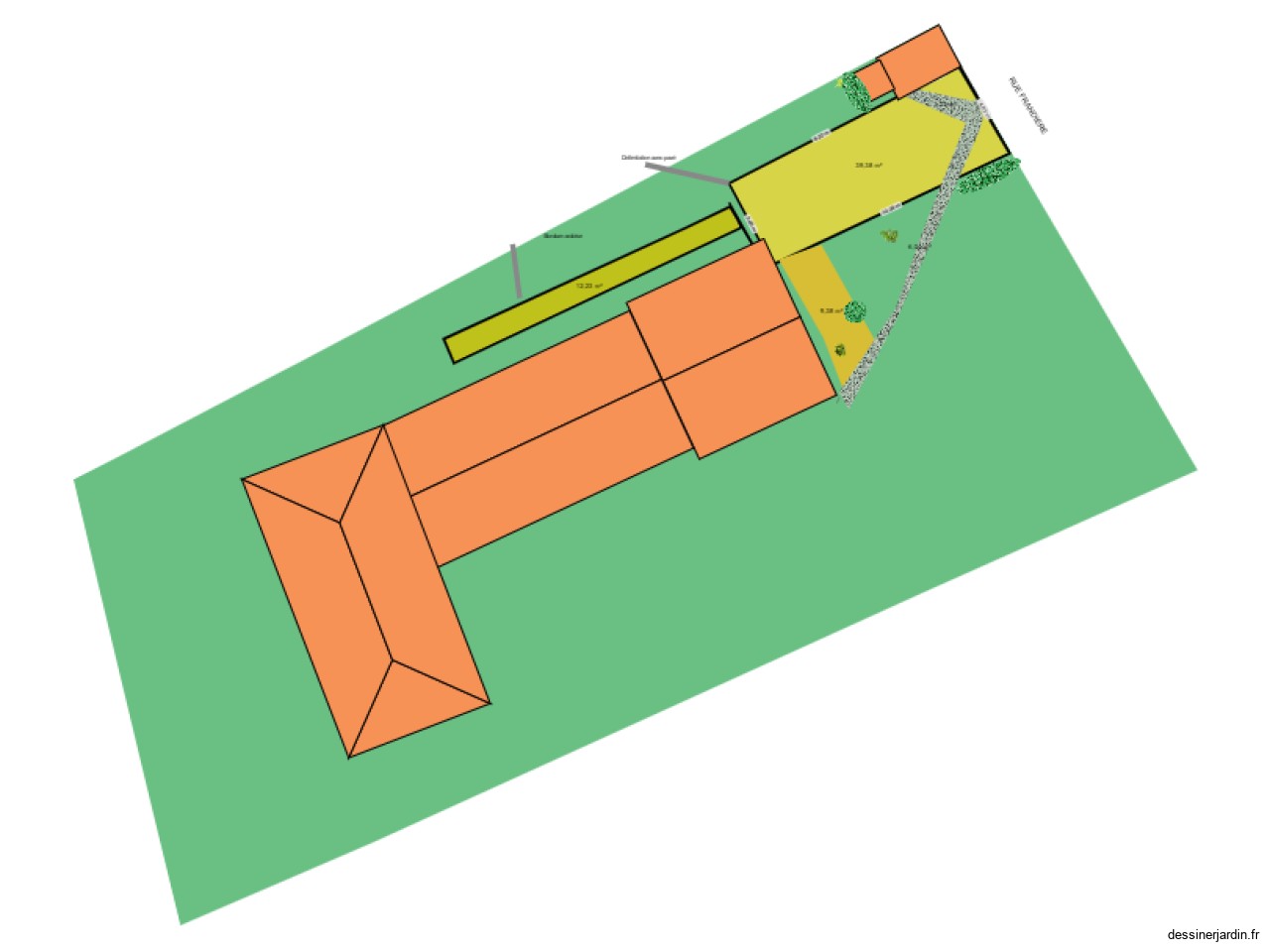 Plan de l'entrée Jardin AM212  avec revetement  V4