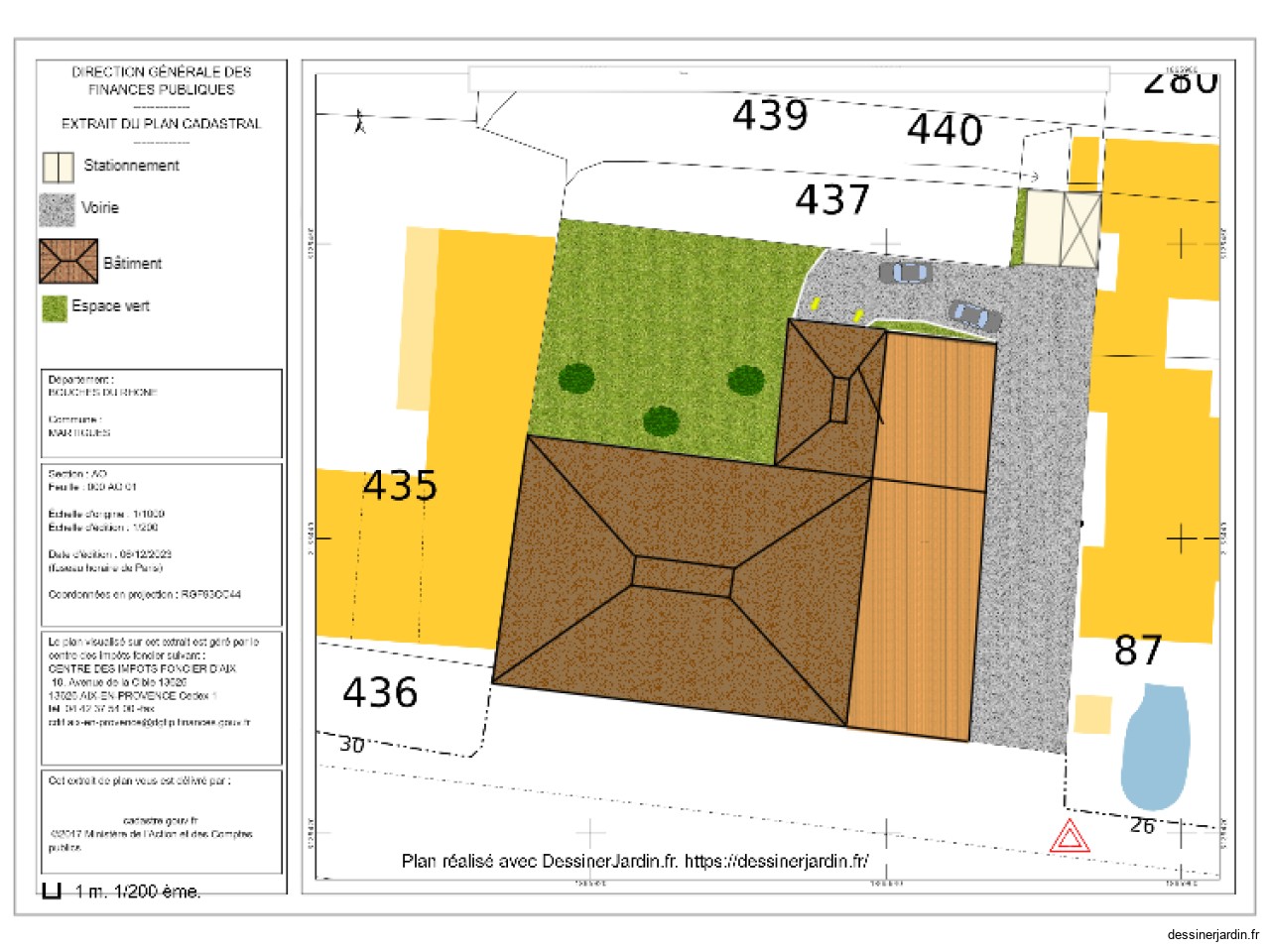 Plan d'aménagement Saint Maximin Echelle 1/200 