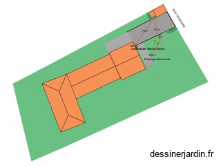 Plan de l'entrée Jardin Elecricité