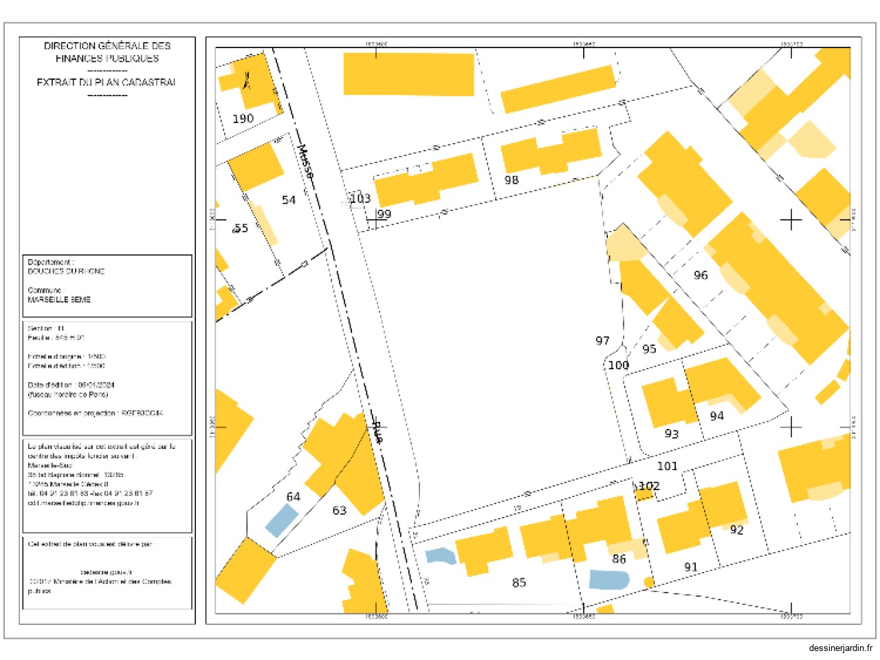 Plan Marseille 8ème blanc 