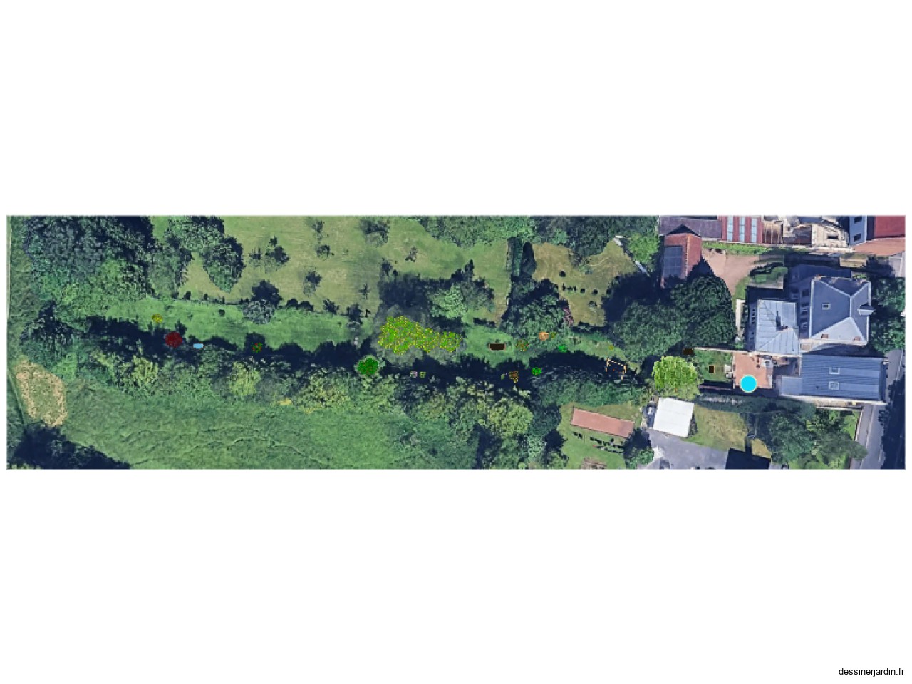 vue aerienne jardin