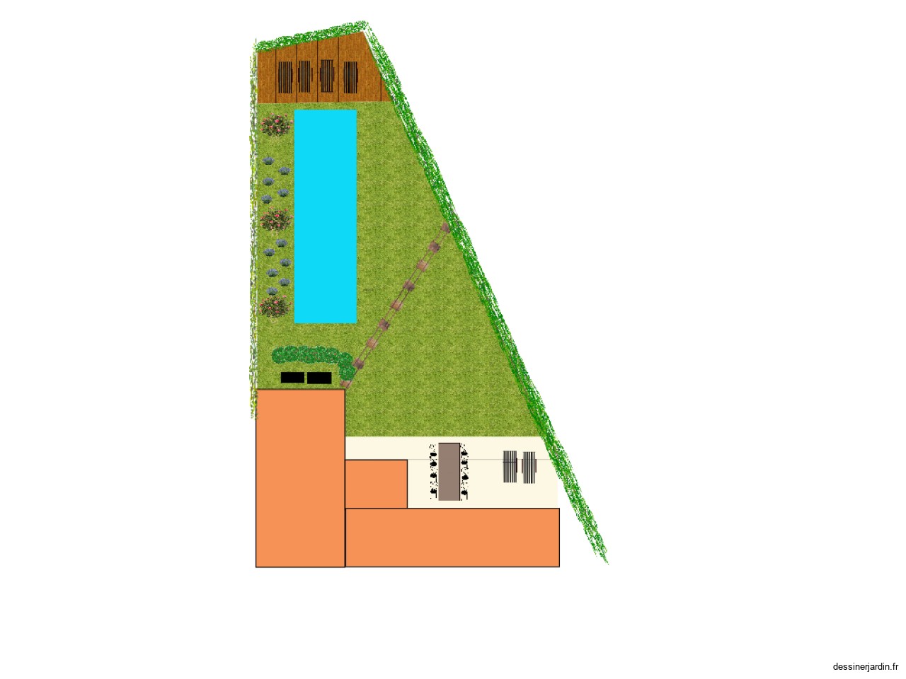 Jardin piscine