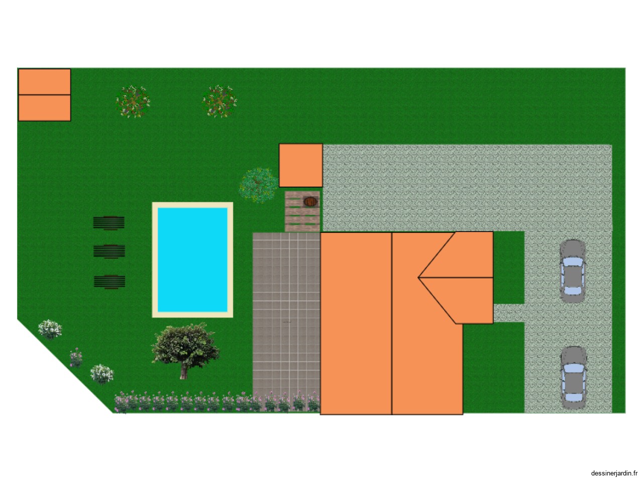 plan maison jardin