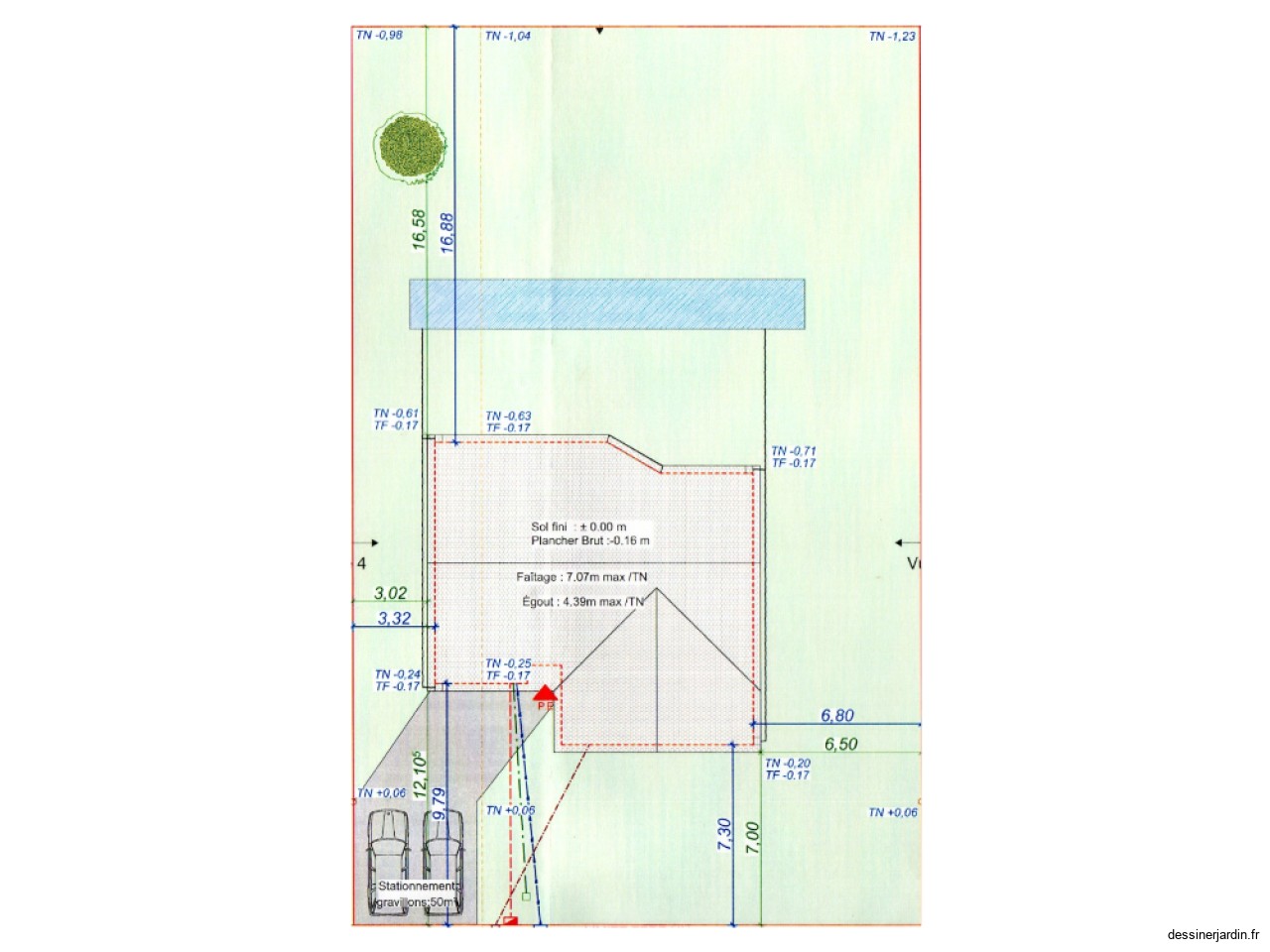 Plan terrain avec maison