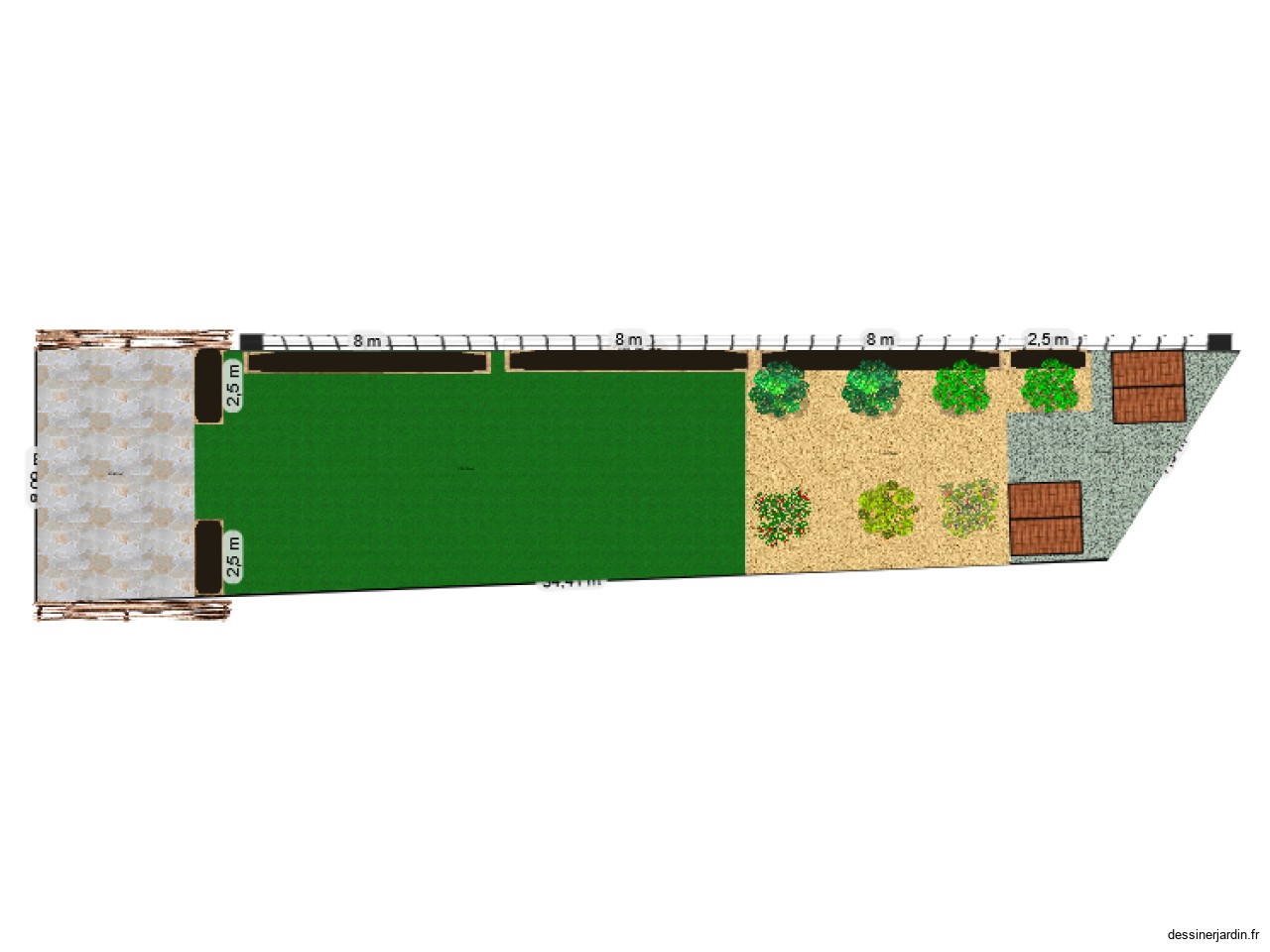 jardin V4 cabanon et gravier